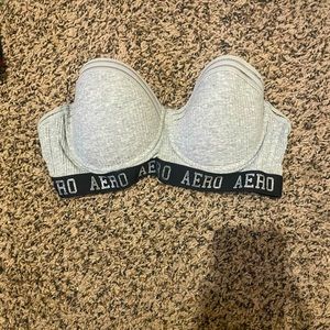 Grey bra with underwire